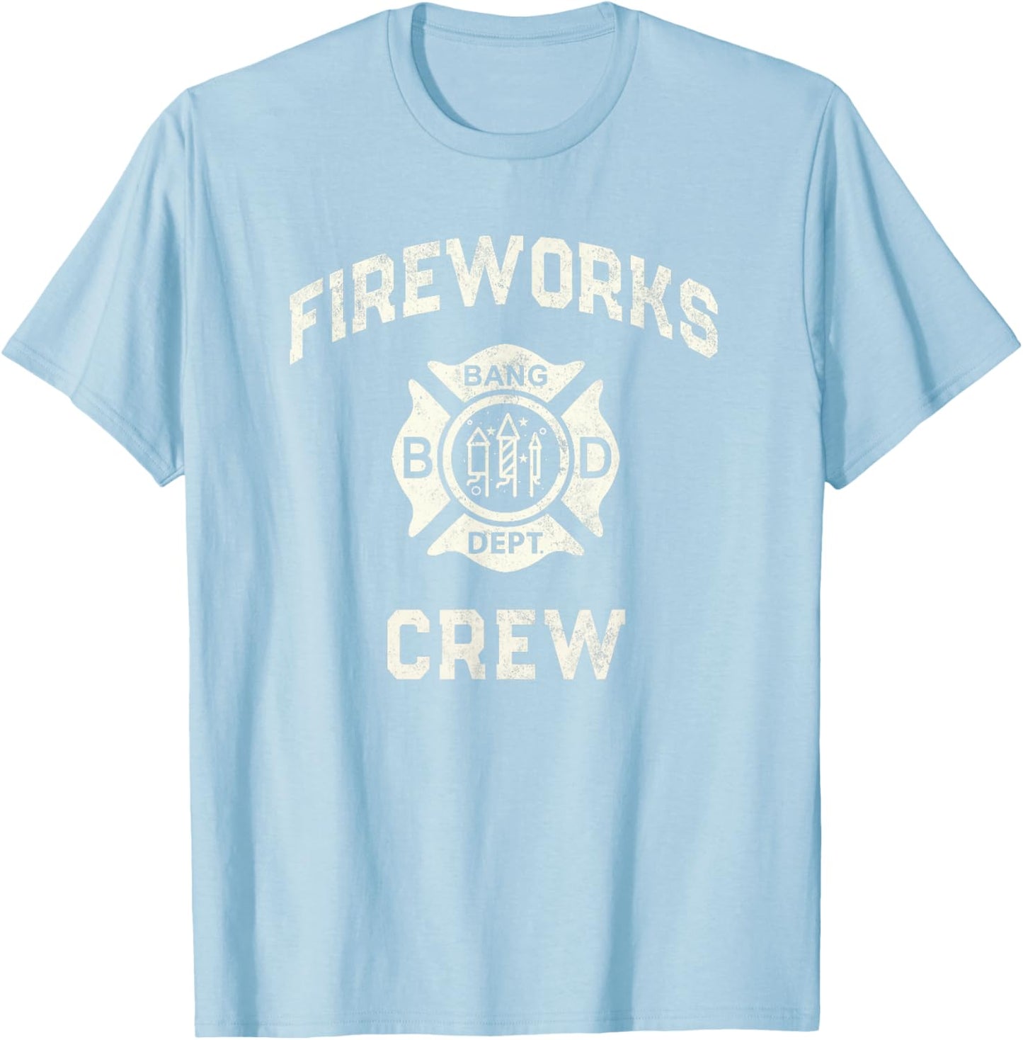 Sarcastic FIREWORKS CREW Safety Expert Technician Pyro T-Shirt - T-Shirt | Light Blue