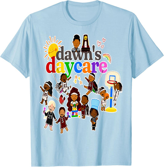 Dawn's Daycare Basketball cute funny T-Shirt - T-Shirt | Light Blue