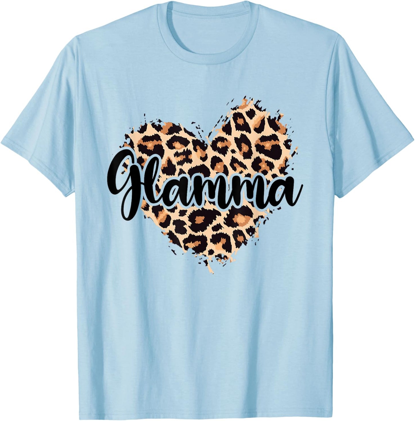 Glamma Leopard T-Shirt - T-Shirt | Light Blue