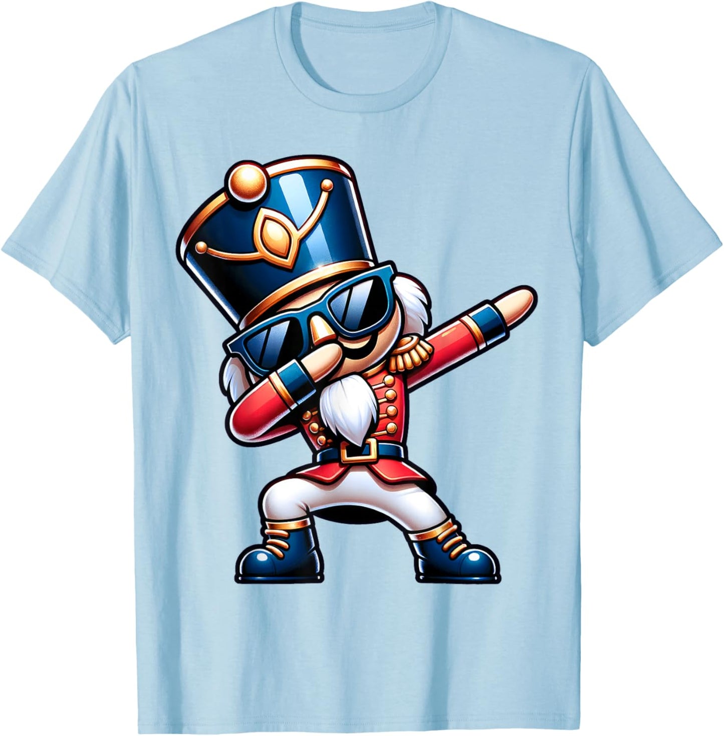 Christmas Nutcracker Dabbing Boys Santa Xmas Funny T-Shirt - T-Shirt | Light Blue