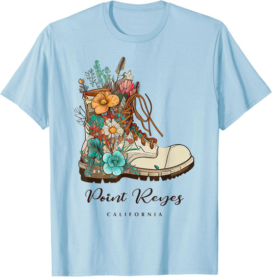 Point Reyes Hiking Outdoors Souvenir T-Shirt - T-Shirt | Light Blue