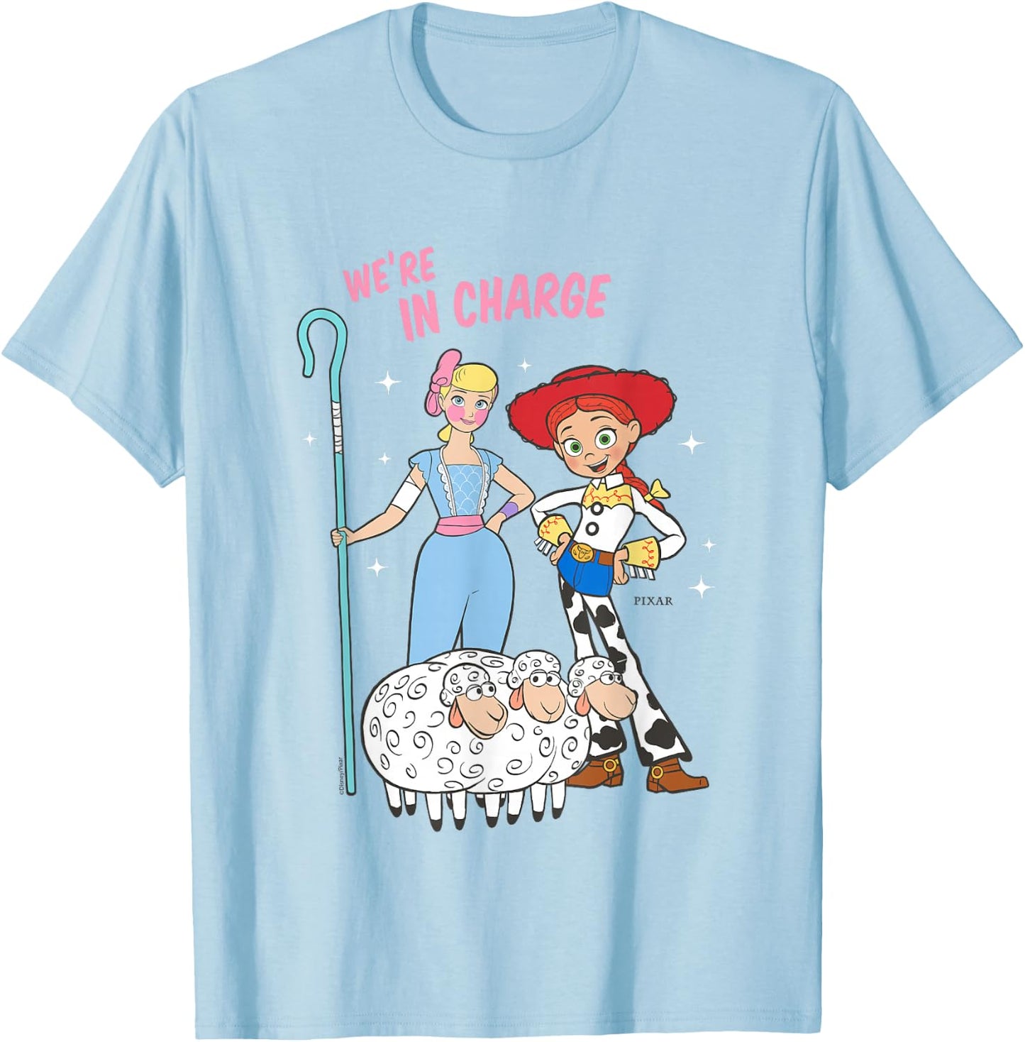 Disney Pixar Toy Story We're in Charge Bo Peep Jessie T-Shirt - T-Shirt | Light Blue