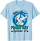 Funny Peace Bird World Peace Day International Day Of Peace T-Shirt - T-Shirt | Light Blue
