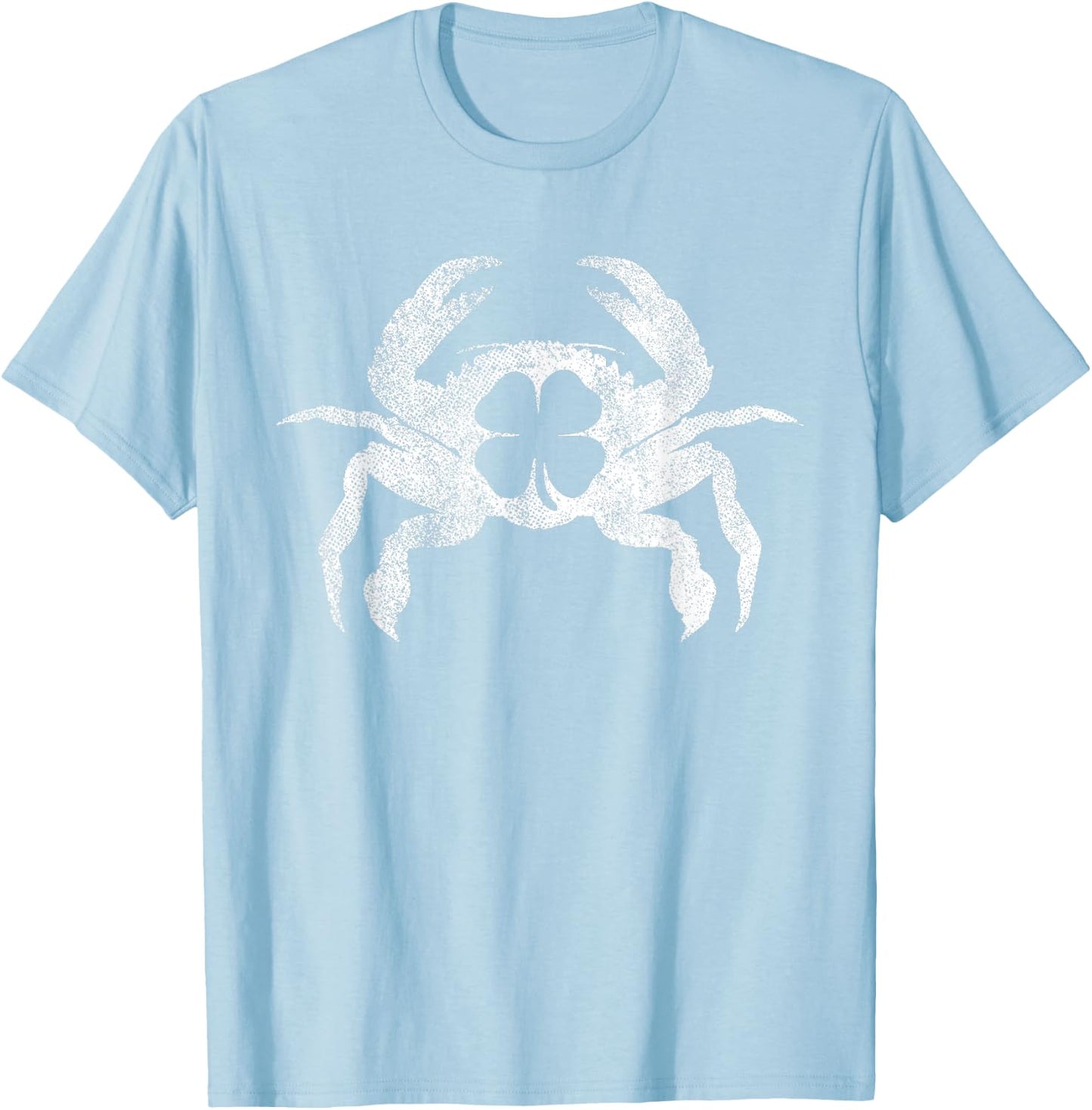 St. Patrick's Day Shamrock Crab Fisherman Irish Crabber T-Shirt - T-Shirt | Light Blue