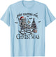 Just Waiting For Christmas Holiday Funny Skeleton Christmas T-Shirt - T-Shirt | Light Blue