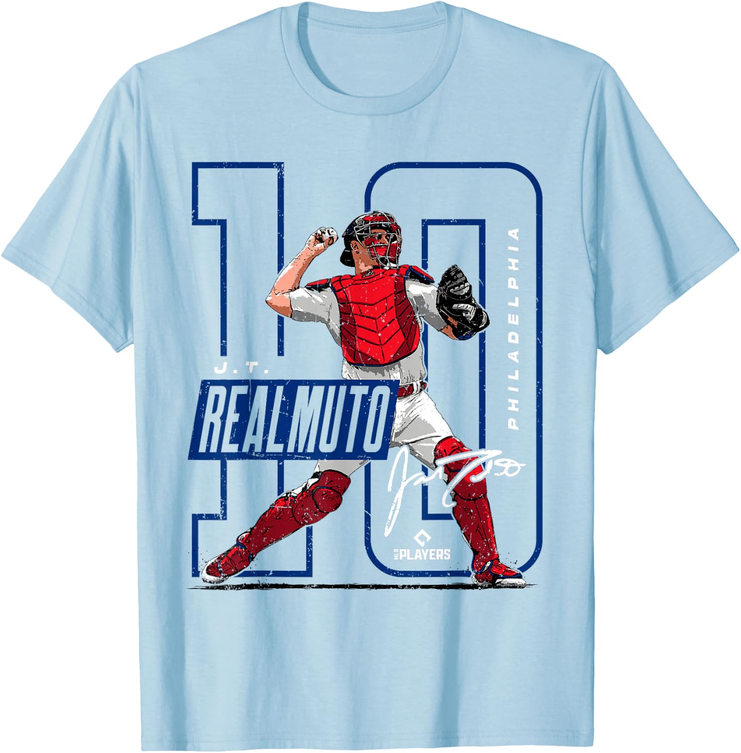 J.T. Realmuto | Philadelphia MLB Players League | MLBREA4013 T-Shirt - T-Shirt | Light Blue