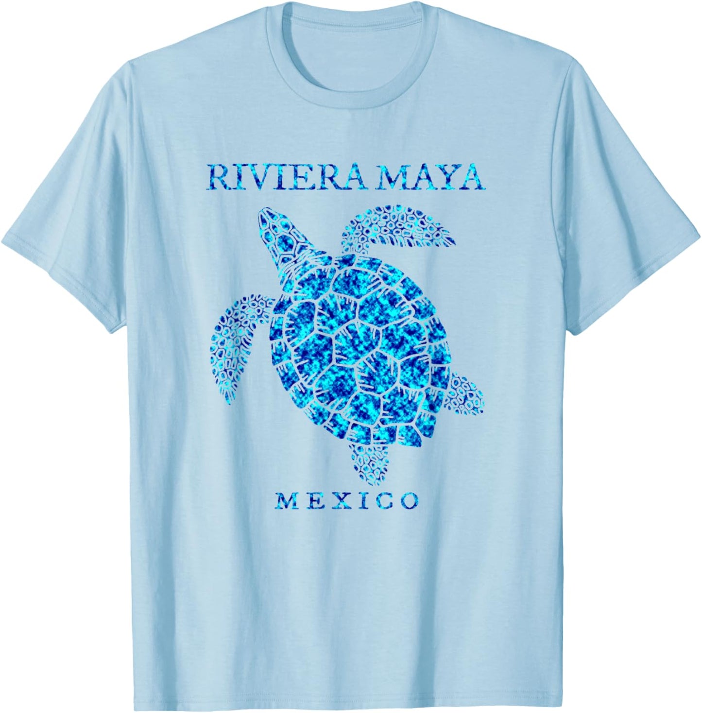 Riviera Maya Mexico Sea Turtle Boys Girls Vacation Souvenir T-Shirt - T-Shirt | Light Blue