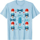 4th of July Cute Popsicle Bows Patriotic Women T-Shirt - T-Shirt | Light Blue
