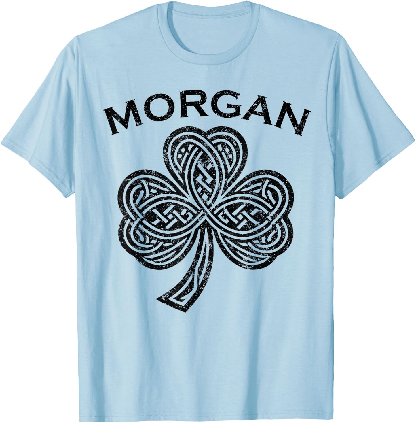 Morgan Family Last Name Irish Ireland Celtic T-Shirt - T-Shirt | Light Blue