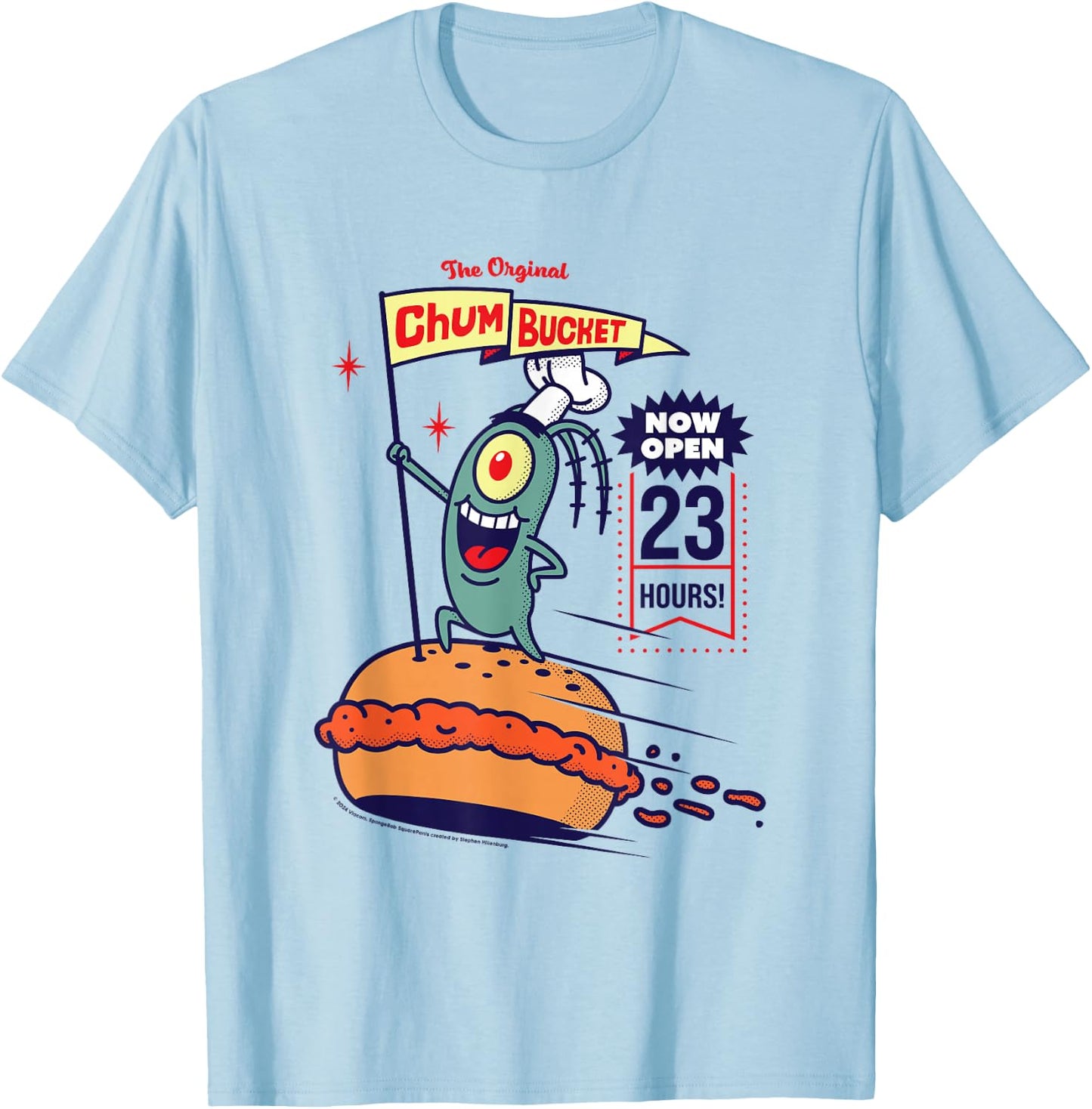 Spongebob Squarepants The Original Chum Bucket T-Shirt - T-Shirt | Light Blue