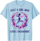 Just A Girl Who Loves Taekwondo Cute Taekwondo Lovers Gift T-Shirt - T-Shirt | Light Blue