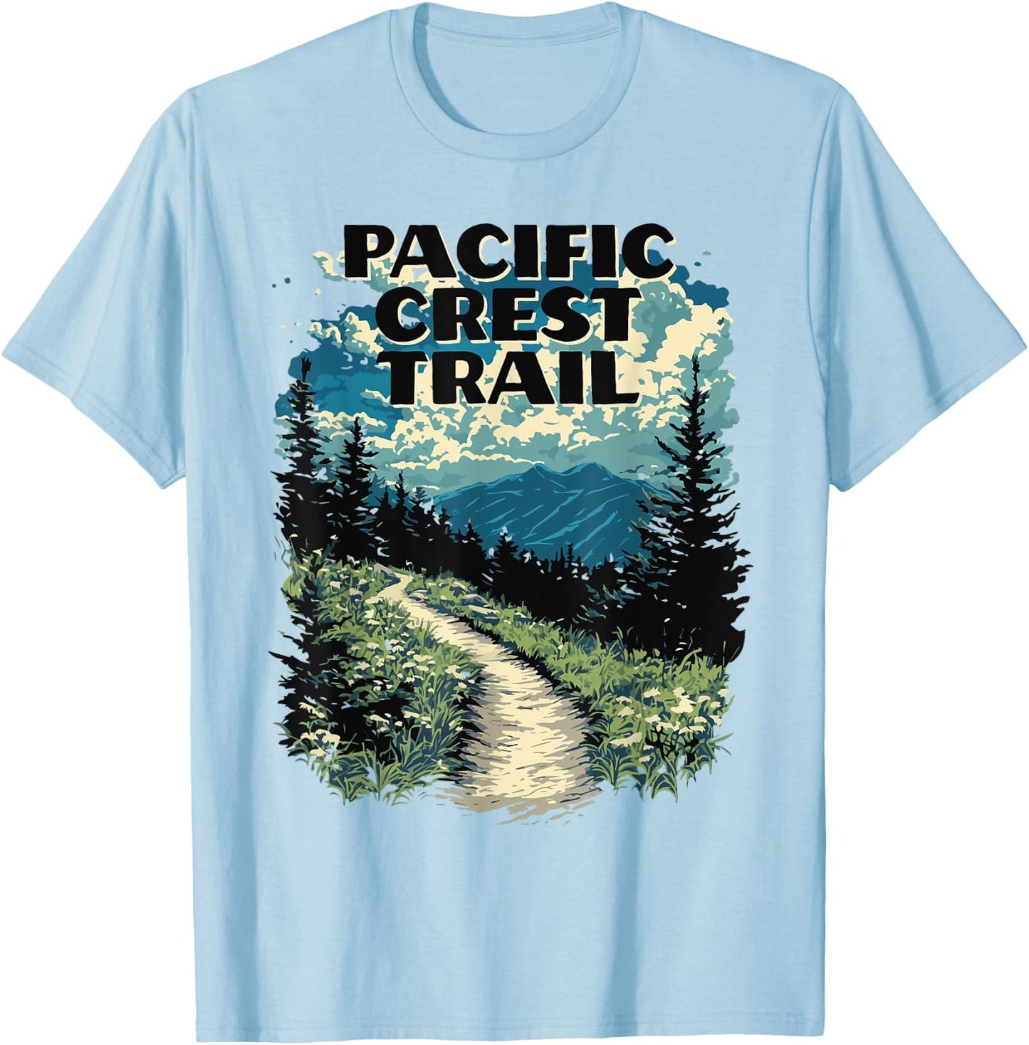 Symbiosis Supply Co. Pacific Crest Trail Classic Fit , Grey, Small T-Shirt - T-Shirt | Light Blue