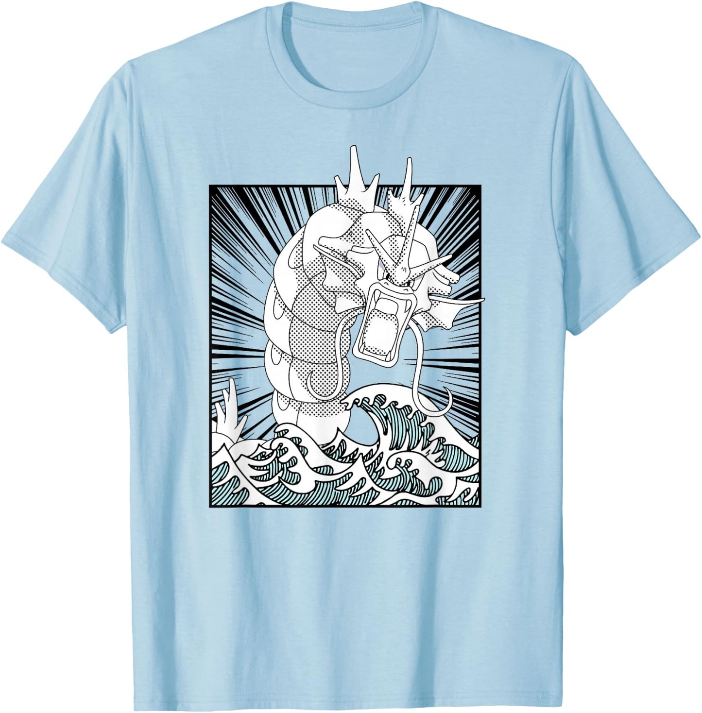 Pokémon - Gyarados Anime T-Shirt - T-Shirt | Light Blue