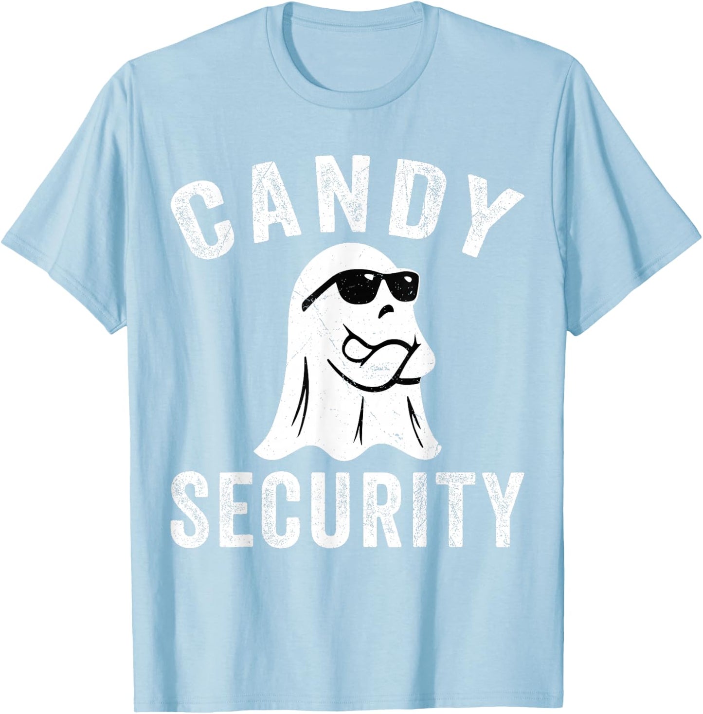 Easy Halloween Costume Halloween Candy Security Ghost T-Shirt - T-Shirt | Light Blue