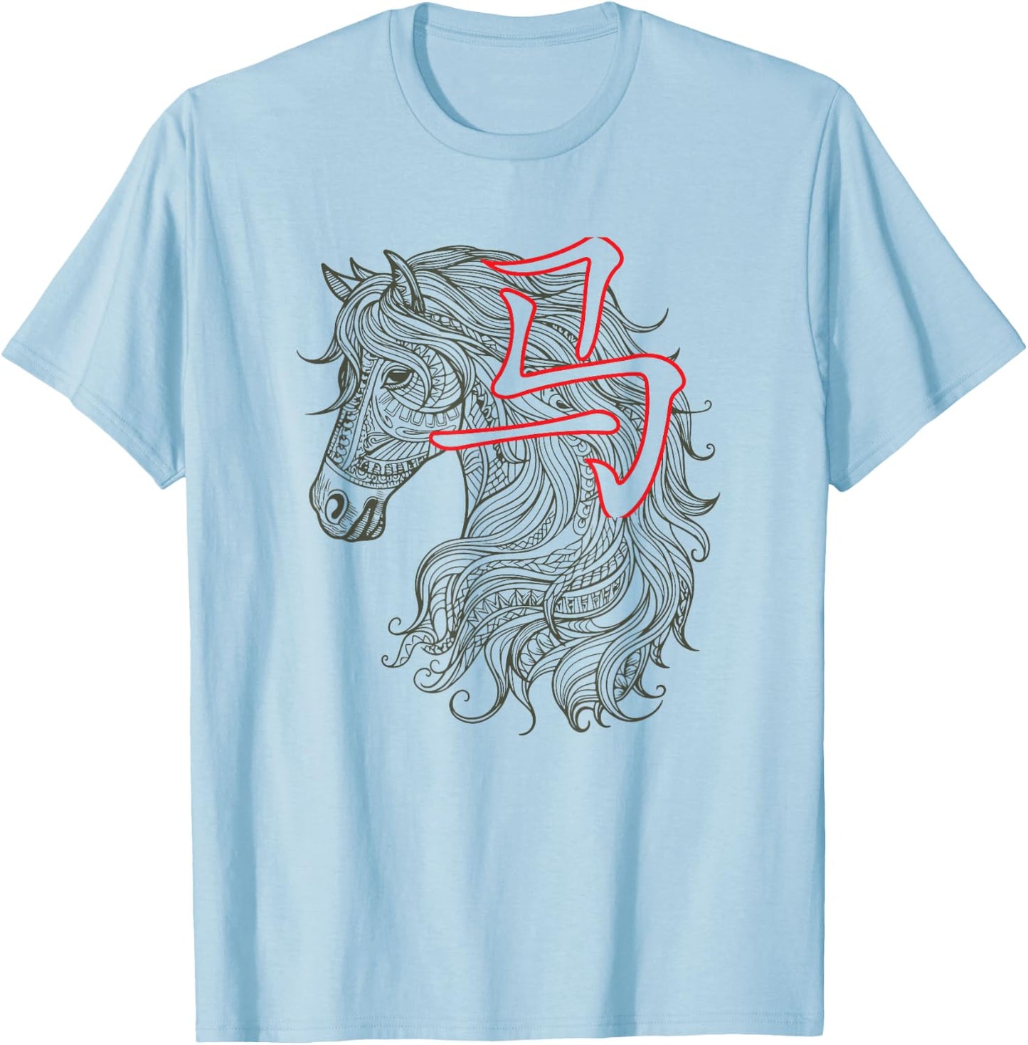 Chinese Lunar New Year Of The Horse 2026 Vietnamese Tet T-Shirt - T-Shirt | Light Blue