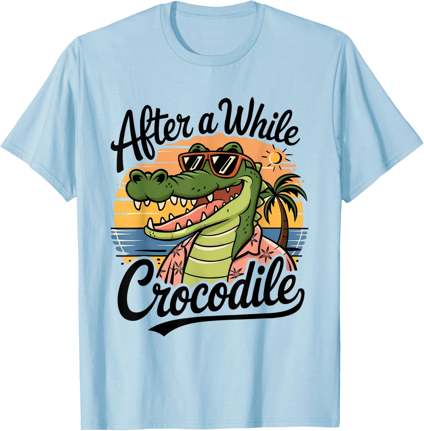 After A While Crocodile T-Shirt - T-Shirt | Light Blue