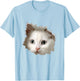 Cat Animal Graphic Drawing Illustration Face Cat Women Kids T-Shirt - T-Shirt | Light Blue