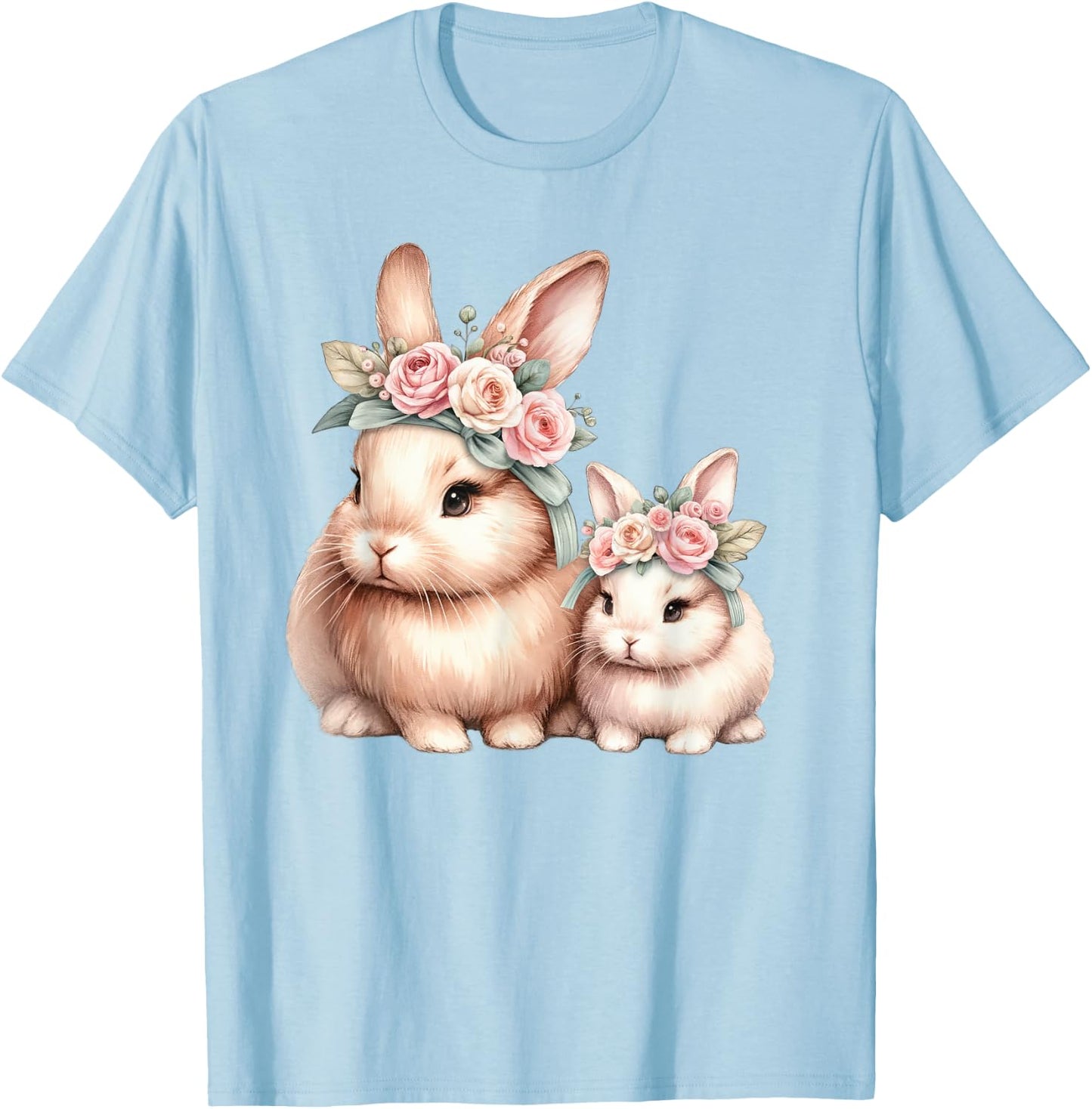 Mama Bunny Rabbit Owner New Mom Mommy For Mothers Day T-Shirt - T-Shirt | Light Blue