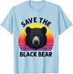 Funny Save The Black Bear Gifts for American Bear Lovers T-Shirt - T-Shirt | Light Blue