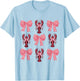 Cute Pink Bow Coquette Crawfish Clean Girl Aesthetic Lobster T-Shirt - T-Shirt | Light Blue