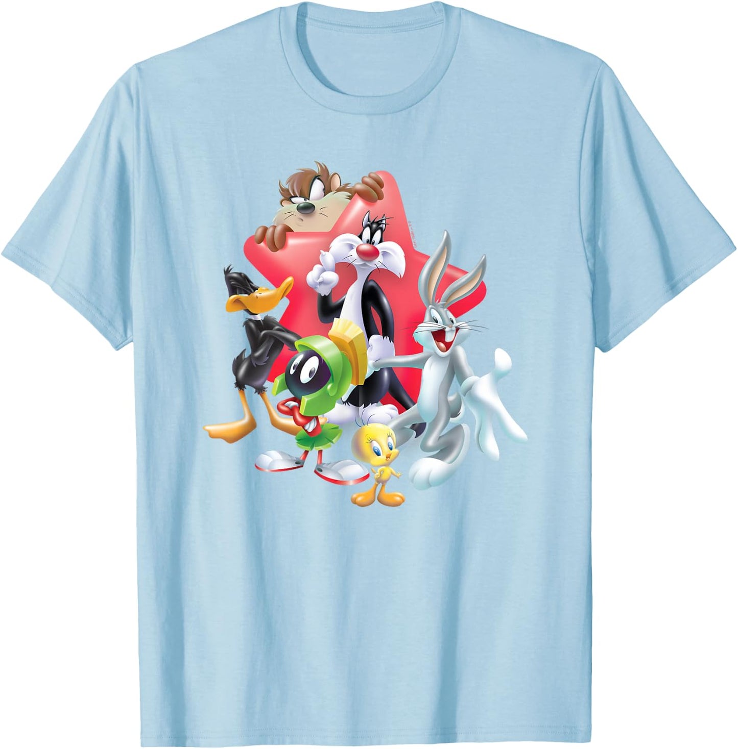 Looney Tunes Bugs Bunny and Friends Star T-Shirt - T-Shirt | Light Blue