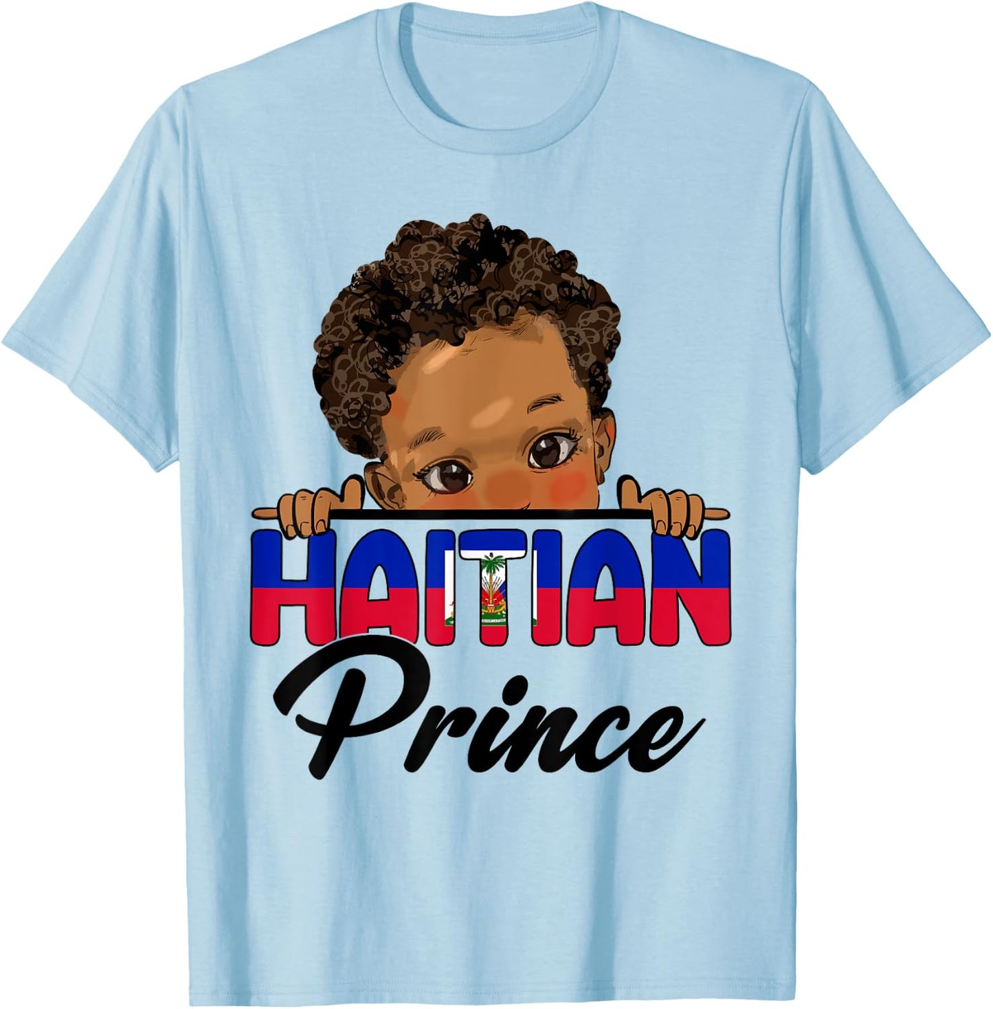Haitian Prince Hispanic Heritage Month Latina Haiti Boys T-Shirt - T-Shirt | Light Blue