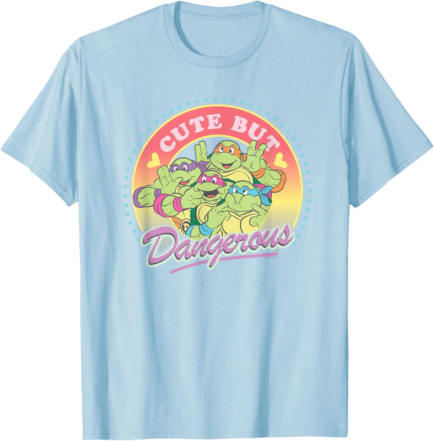 Teenage Mutant Ninja Turtles Cute But Dangerous Cartoon T-Shirt - T-Shirt | Light Blue