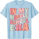 In My Middle School Era Cute Groovy First Day Back to School T-Shirt - T-Shirt | Light Blue