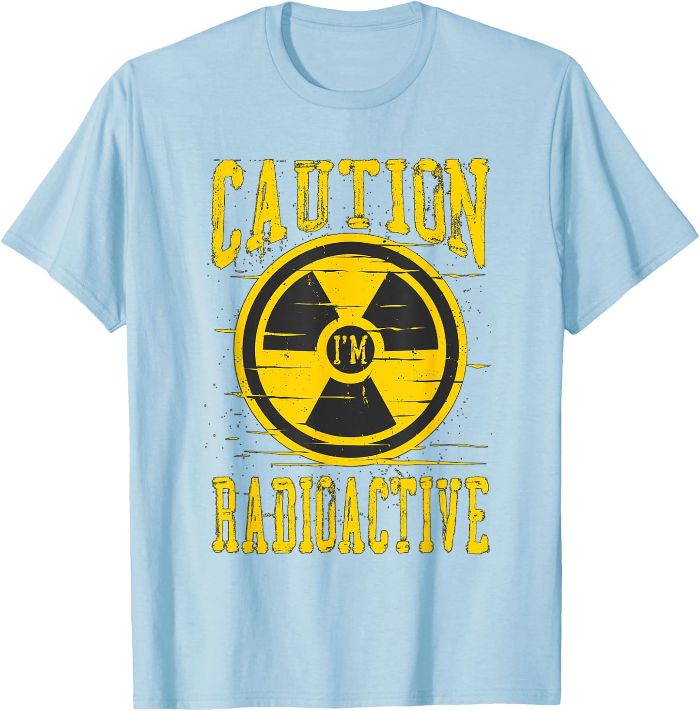 Caution I'm Radioactive Radiation Therapy Cancer Awareness T-Shirt - T-Shirt | Light Blue