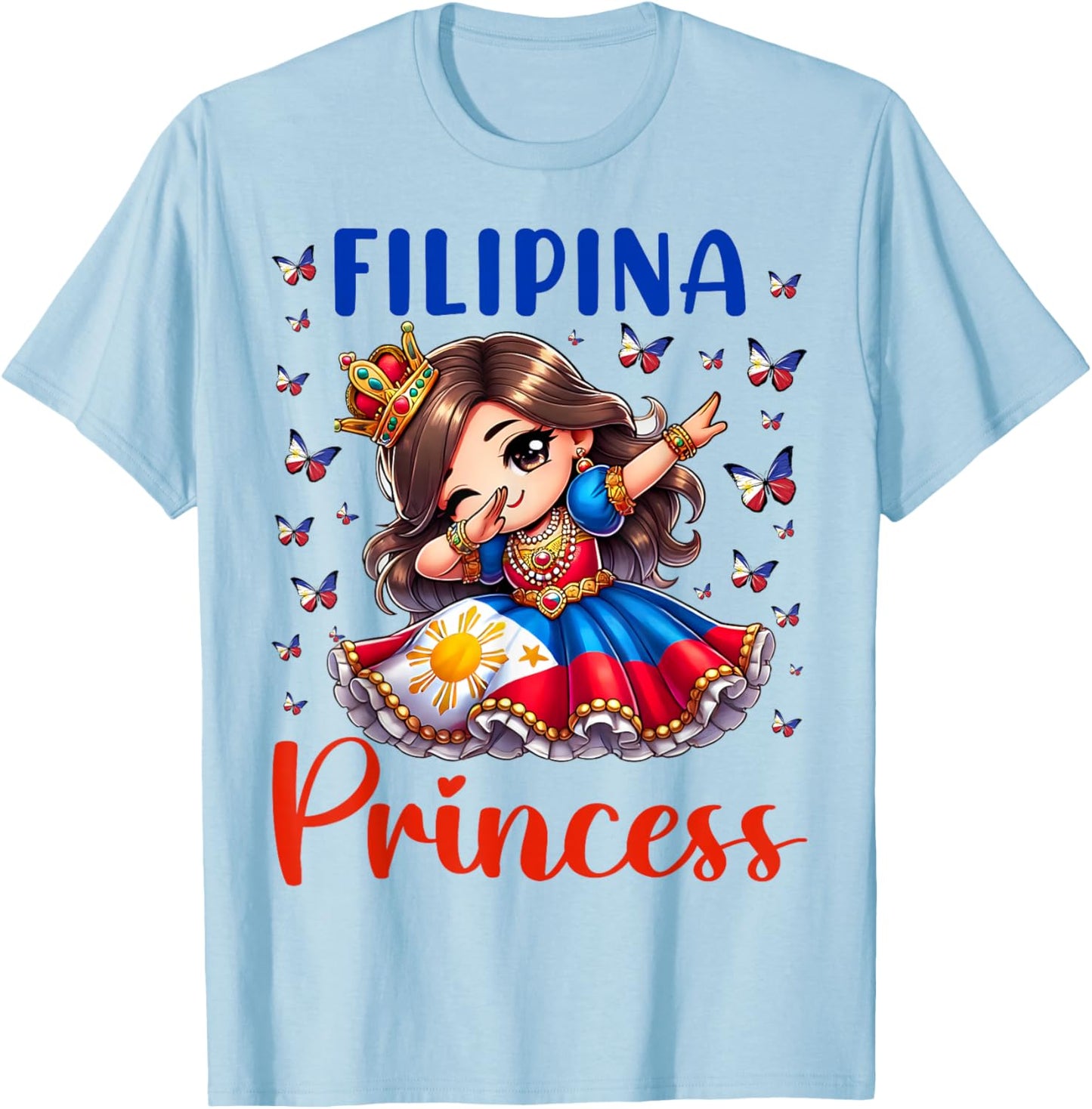 Filipina Princess Dabbing for girls & kids T-Shirt - T-Shirt | Light Blue