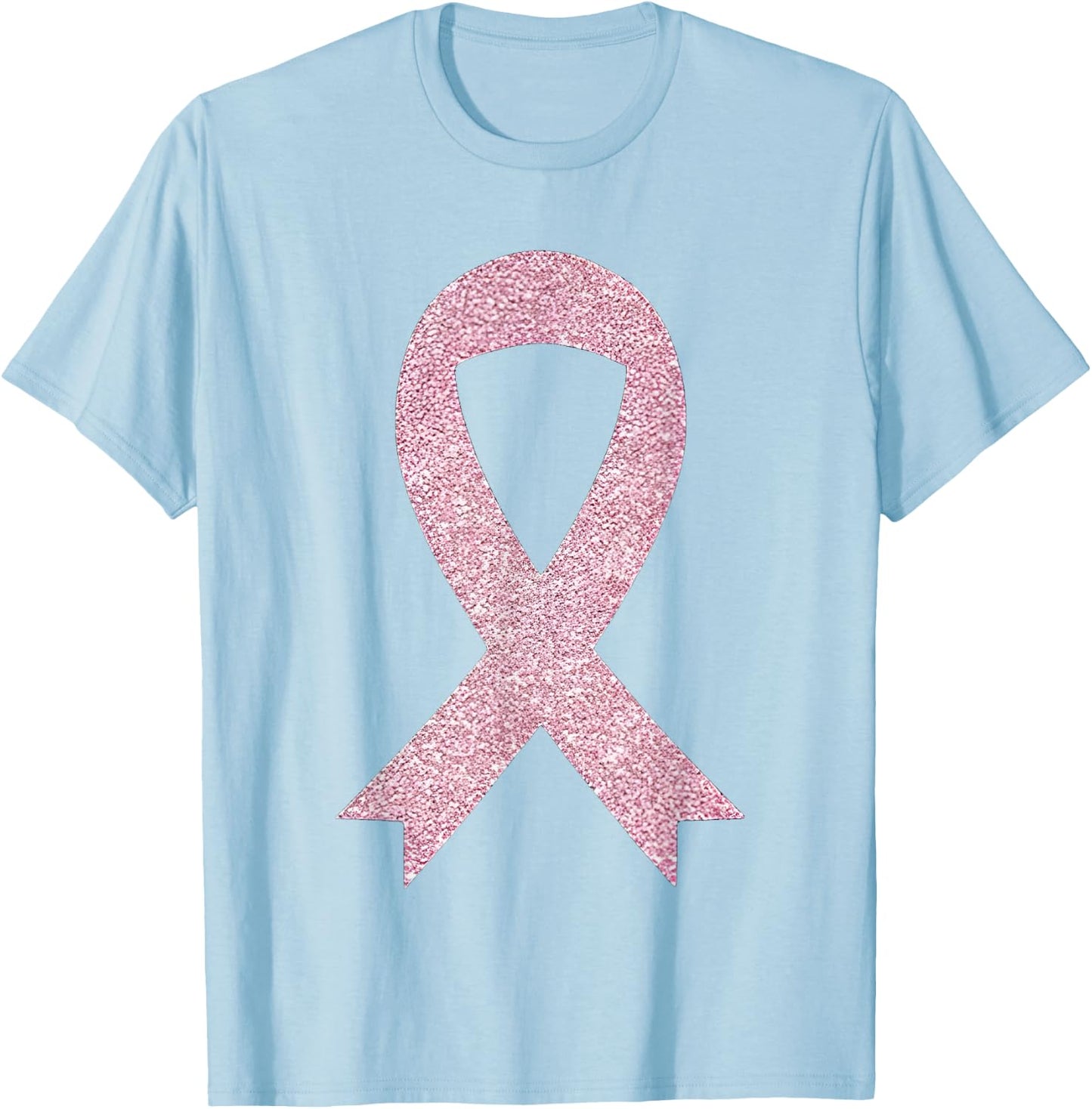 Breast Cancer Pink Ribbon T-Shirt - T-Shirt | Light Blue