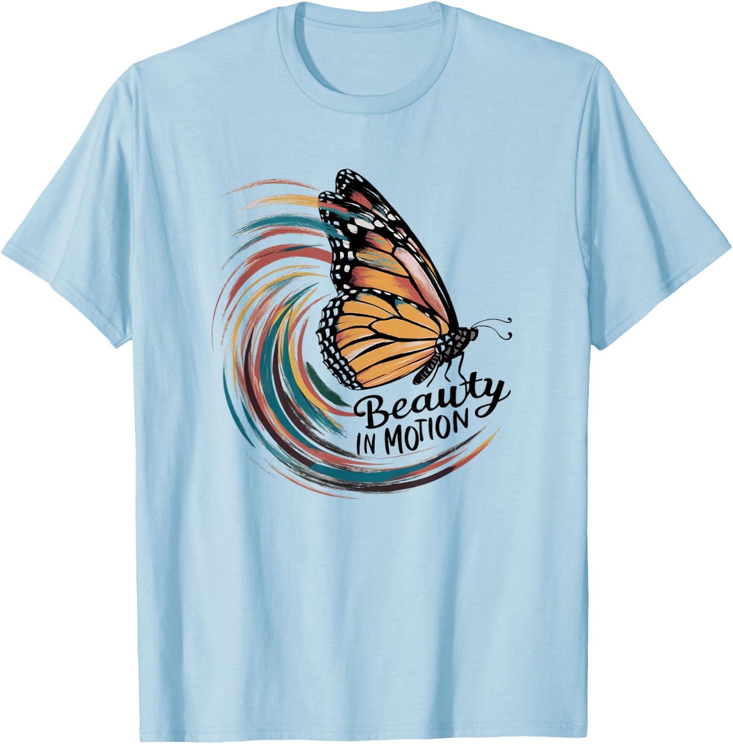 Monarch Butterfly Cute Butterflies Lover Inspirational Fun T-Shirt - T-Shirt | Light Blue