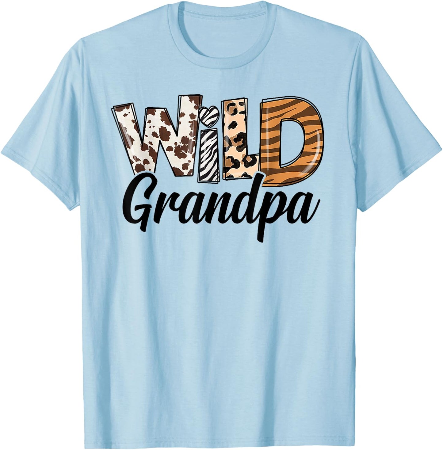 Wild Grandpa Birthday Family Bday Safari Zoo Jungle Animals T-Shirt - T-Shirt | Light Blue