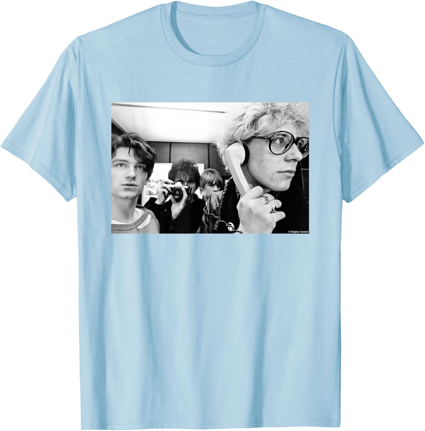 U2 Band Photo 1980 by Virginia Turbett T-Shirt - T-Shirt | Light Blue
