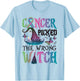 Metastatic Breast Cancer Picked The Wrong Witch Halloween T-Shirt - T-Shirt | Light Blue