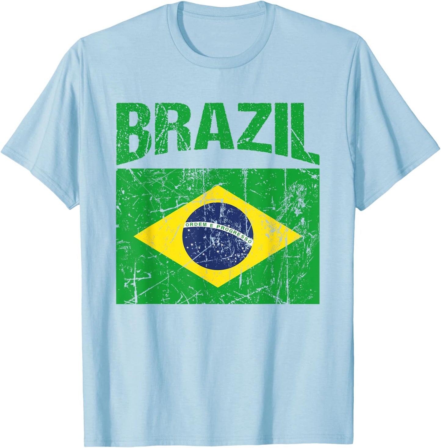 Brazilian Flag Brazil Women Men Kids Brasil T-Shirt - T-Shirt | Light Blue