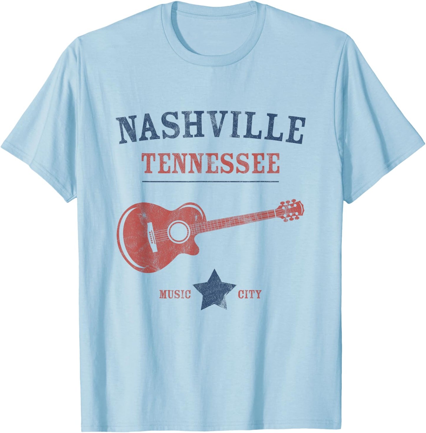 Nashville - Guitar T-Shirt - T-Shirt | Light Blue