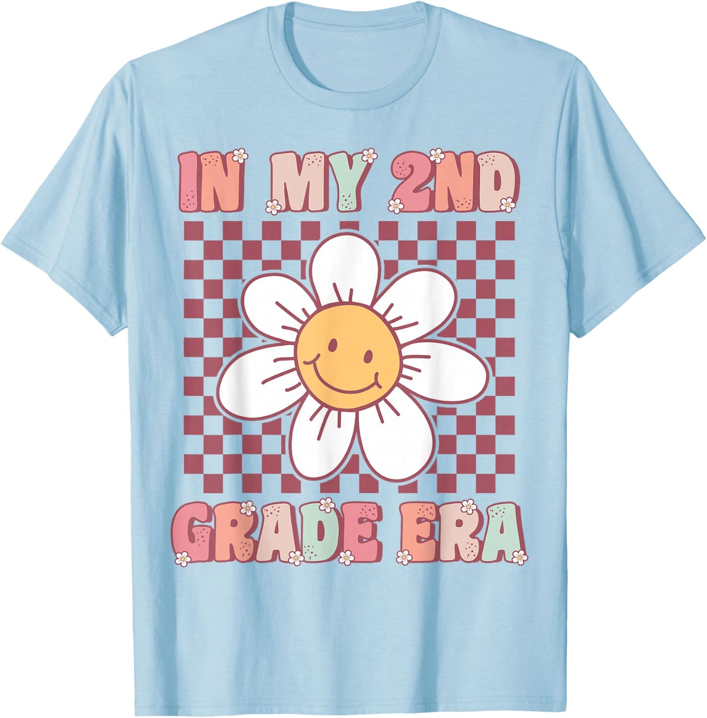 In My 2nd Grade Era Cute Groovy Second Grade Back to School T-Shirt - T-Shirt | Light Blue