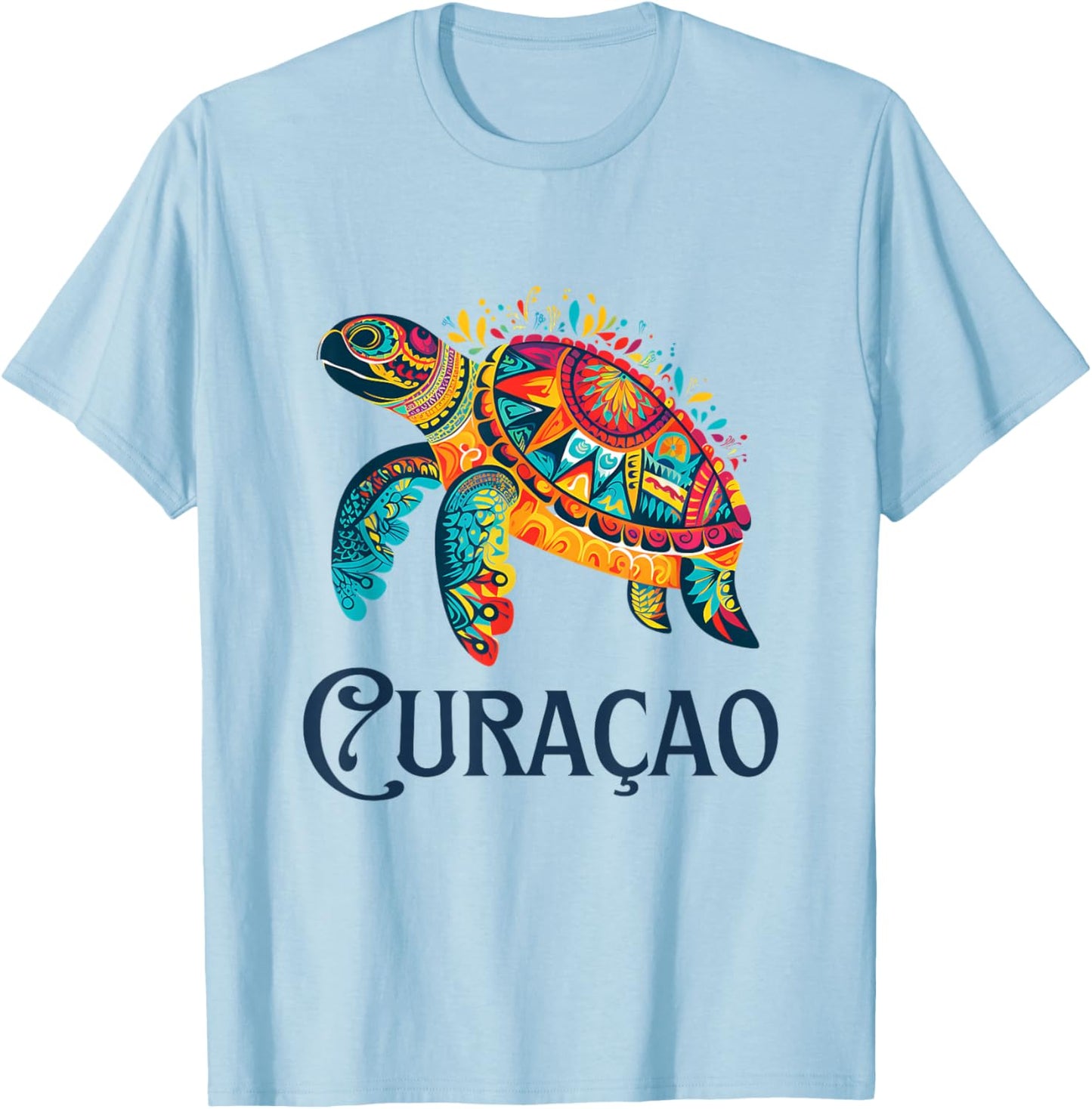 Curaçao Souvenir / Curacao Turtle / Curacao T-Shirt - T-Shirt | Light Blue