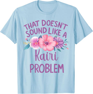 KAIRI Personalized Cute Flower Girls KAIRI Name T-Shirt - T-Shirt | Light Blue