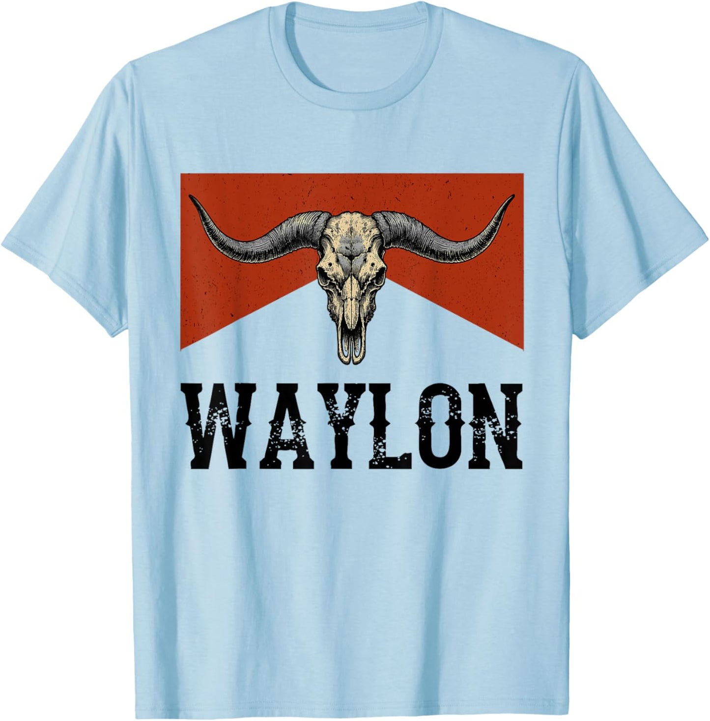 Vintage Waylon Name Distressed Retro Styles 70s 80s Gifts T-Shirt - T-Shirt | Light Blue