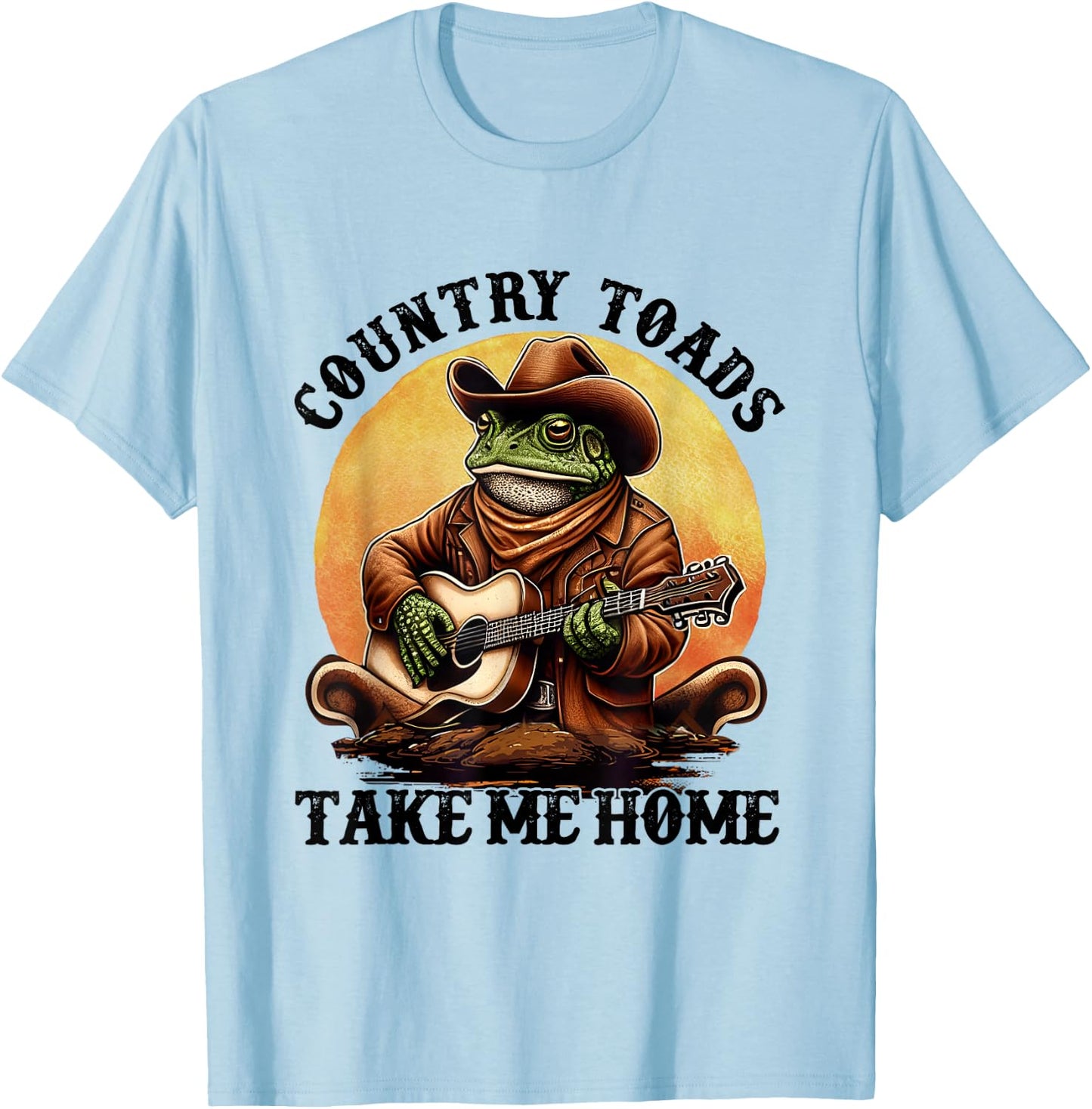 Country Toads Take Me Home Funny Country Music Toad T-Shirt - T-Shirt | Light Blue