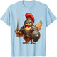 Chicken Gladiator Ancient Rome SPQR Men Women Kids T-Shirt - T-Shirt | Light Blue