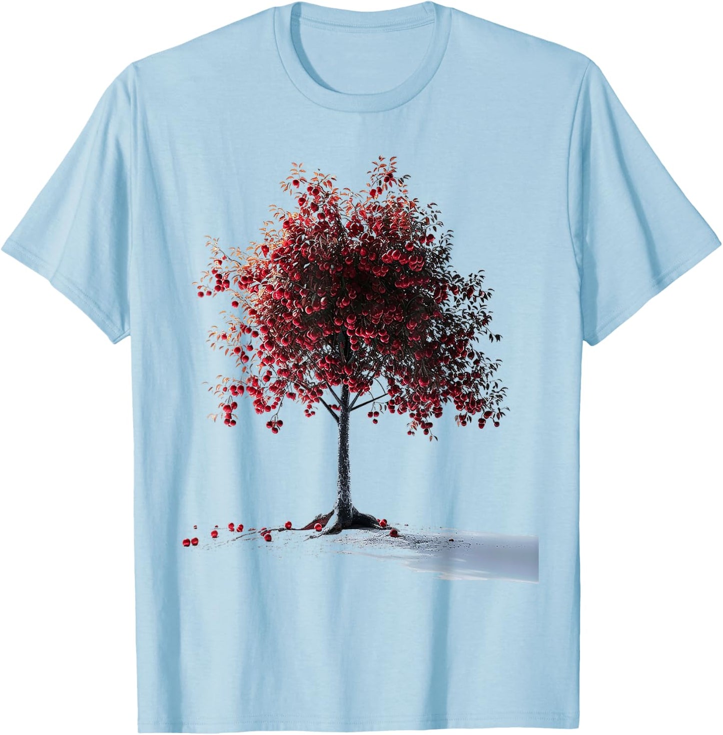 Tree Abstract Graphic Nature Artwork Drawing Tree T-Shirt - T-Shirt | Light Blue