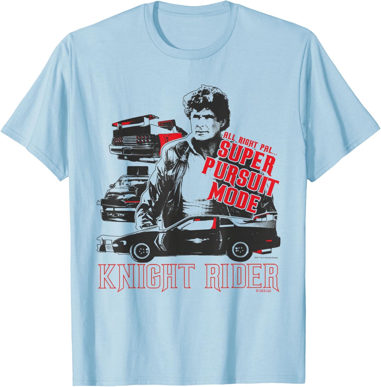 Knight Rider Super Pursuit Mode All Right Pal T-Shirt - T-Shirt | Light Blue
