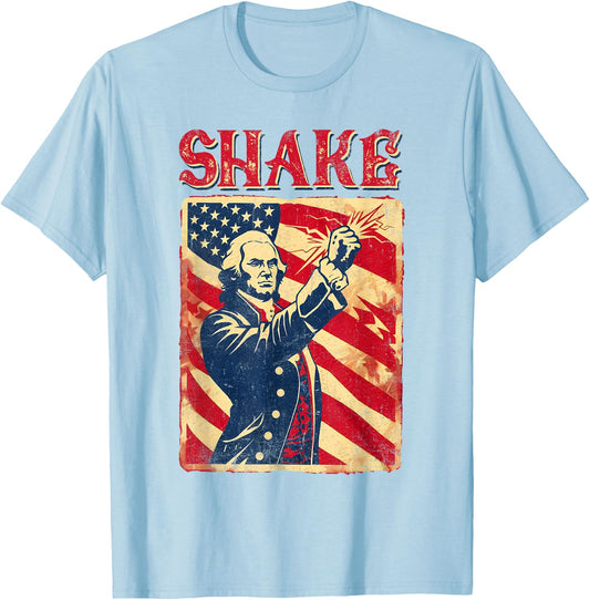 Funny Shake And Bake 4th of July Couple Matching T-Shirt - T-Shirt | Light Blue