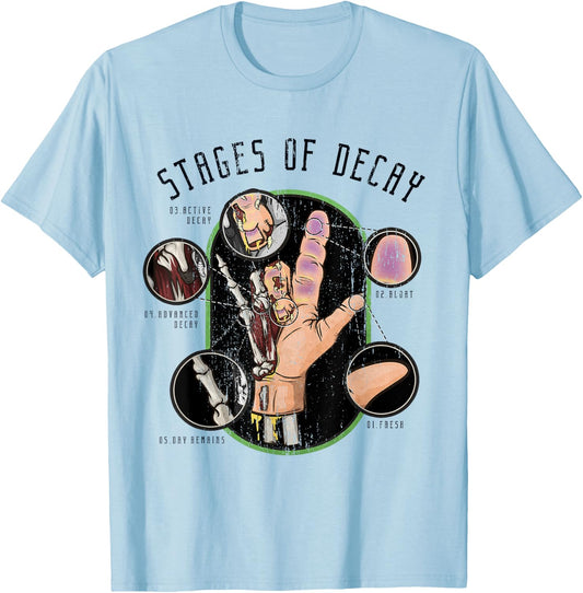 5 Stages of Decay - Medical Examiner & Coroner T-Shirt - T-Shirt | Light Blue