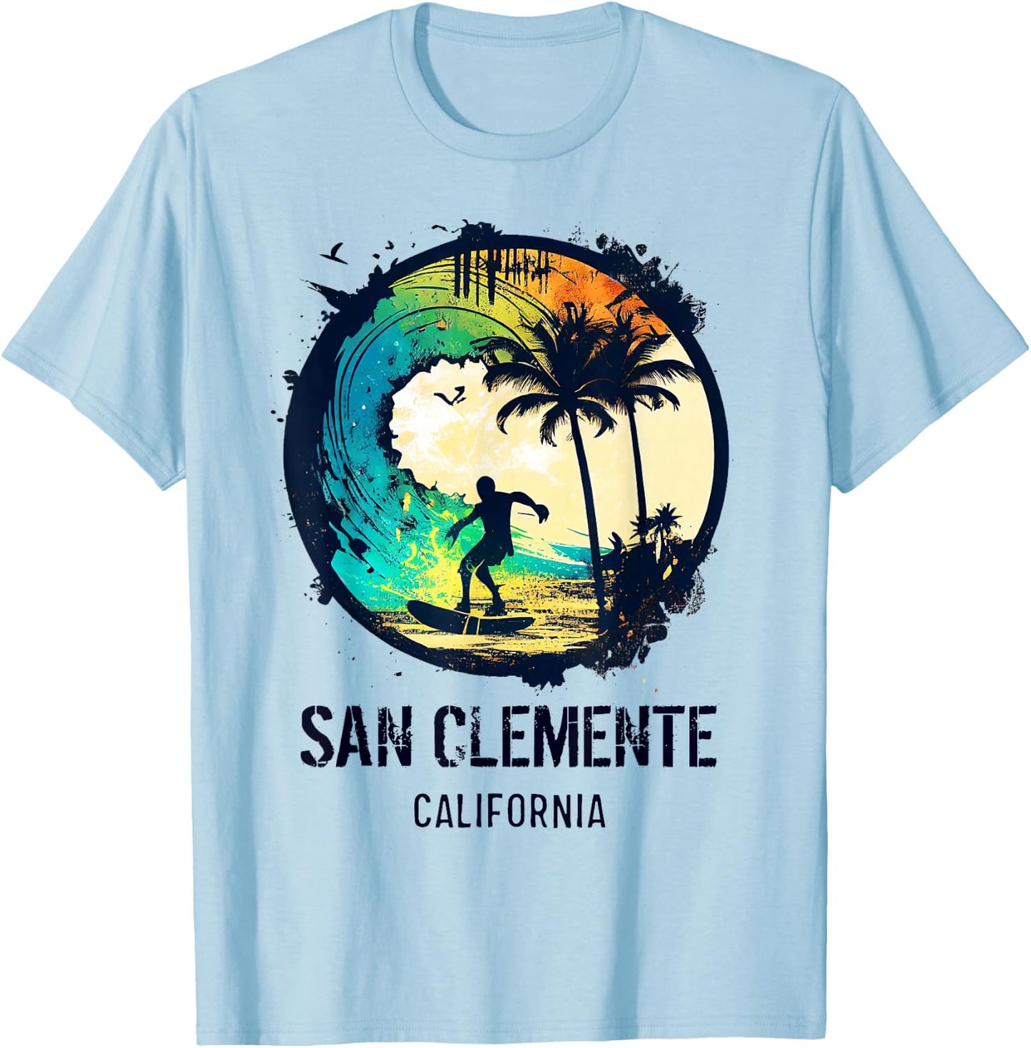 San Clemente California T-Shirt - T-Shirt | Light Blue