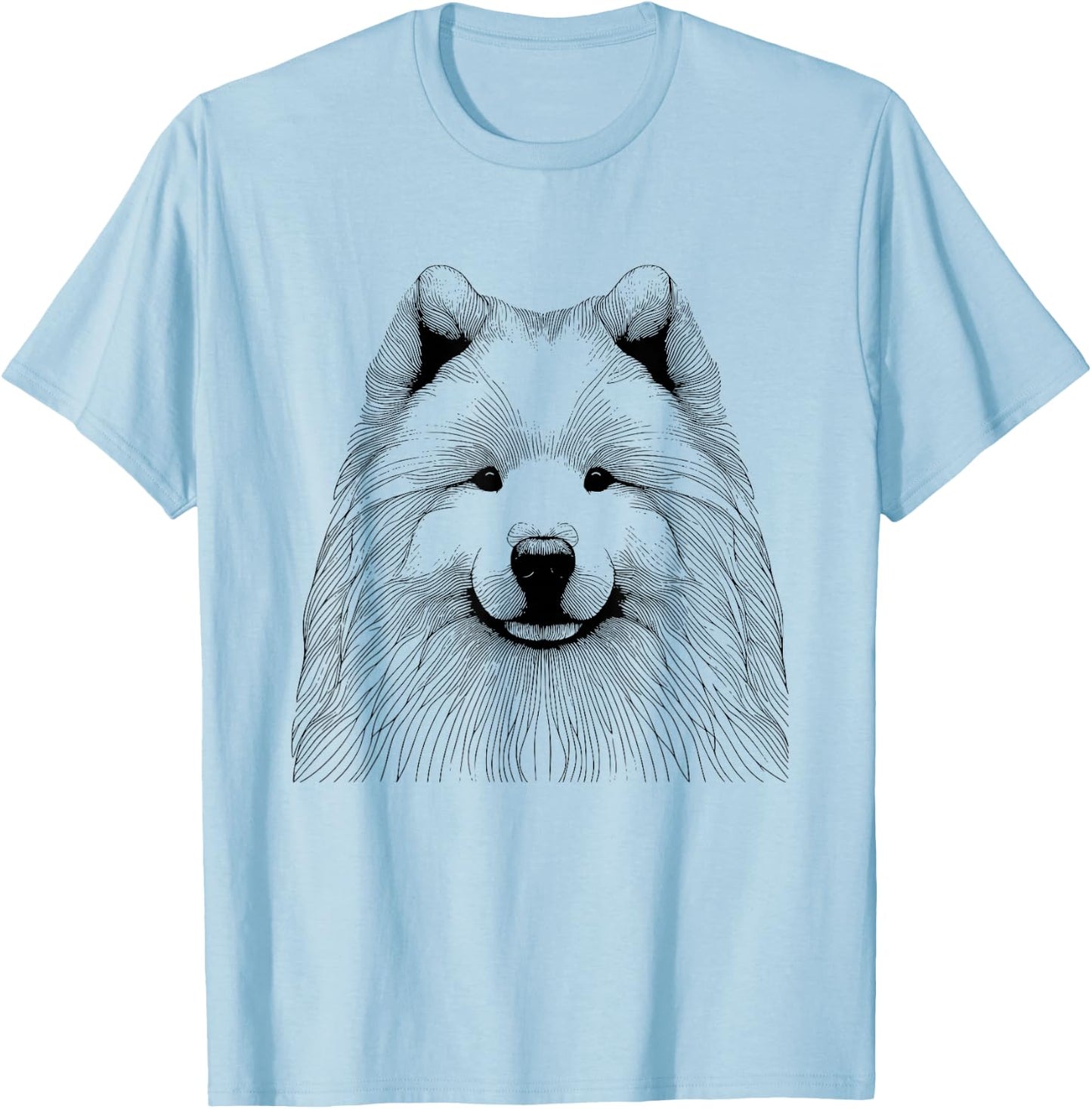 Dog Fingerprint - Samoyed Dad Mom Women T-Shirt - T-Shirt | Light Blue