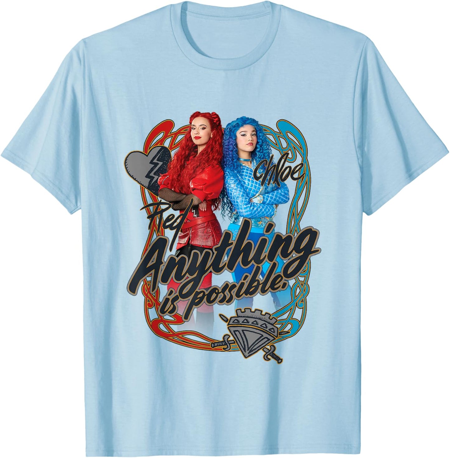 Disney Descendants: The Rise Of Red Anything Is Possible T-Shirt - T-Shirt | Light Blue